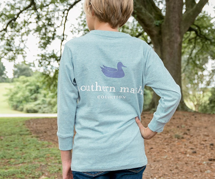 Washed Moss Blue Heather | LS