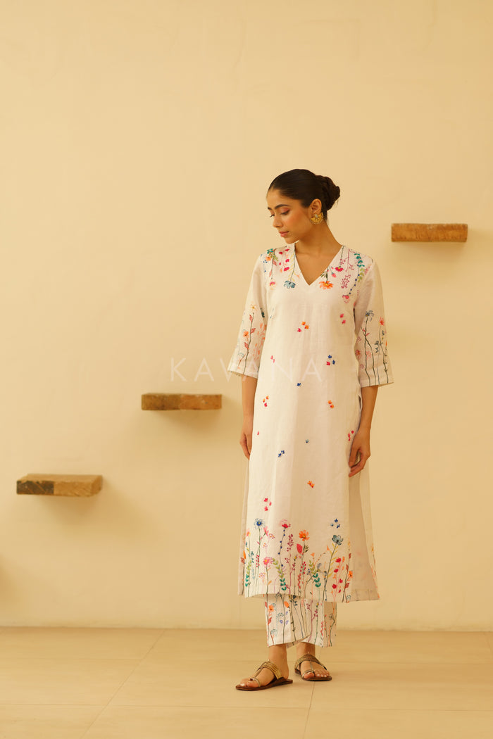 Zara Linen Kurta Set