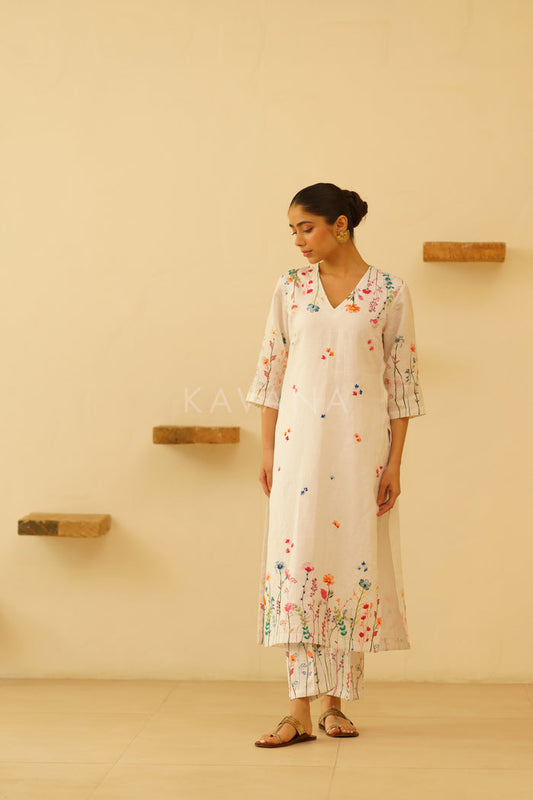 Zara Linen Kurta Set