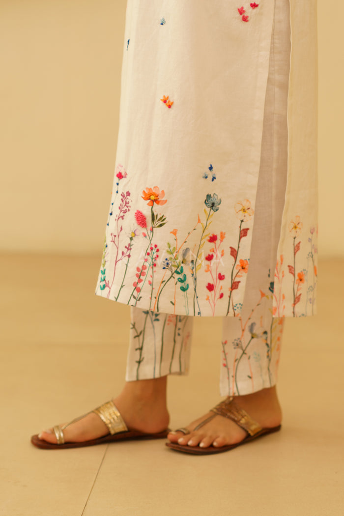 Zara Linen Kurta Set