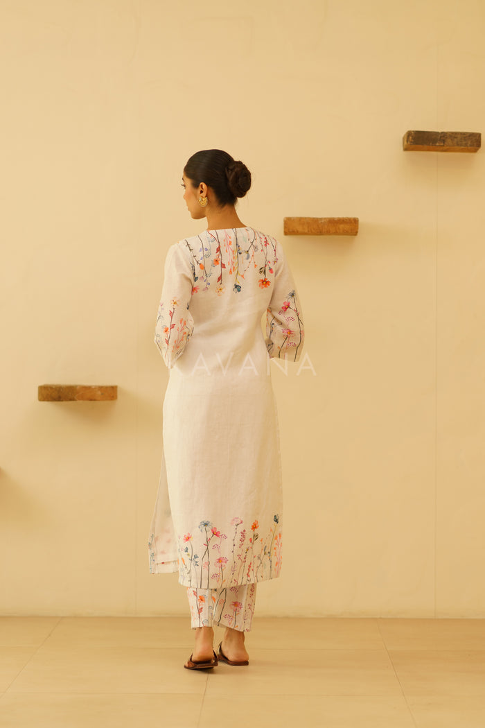 Zara Linen Kurta Set