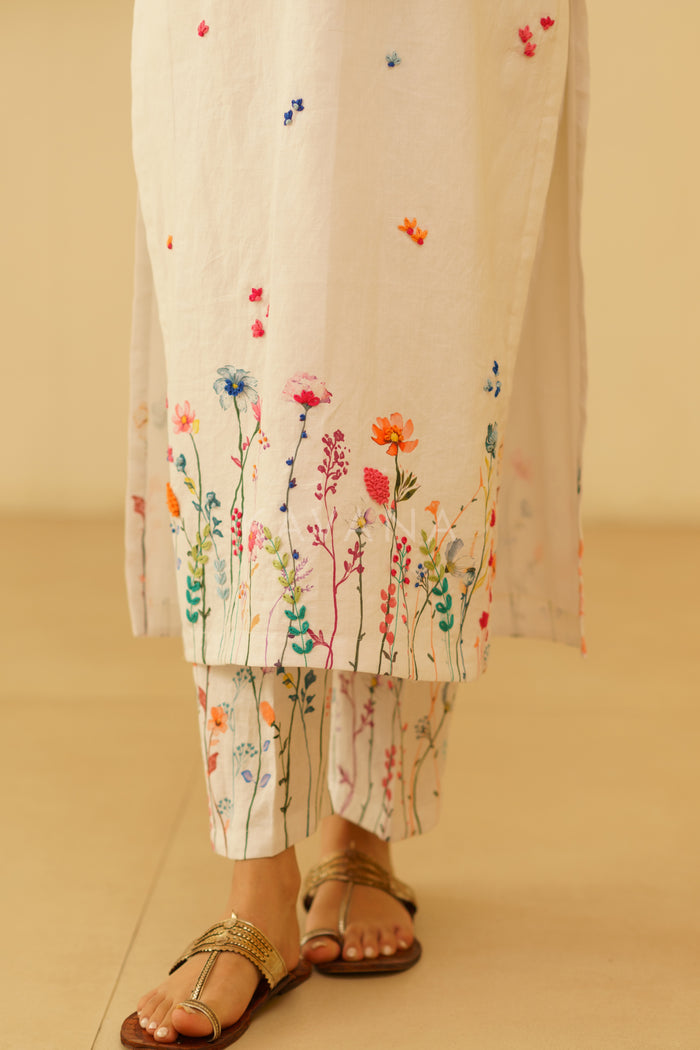 Zara Linen Kurta Set