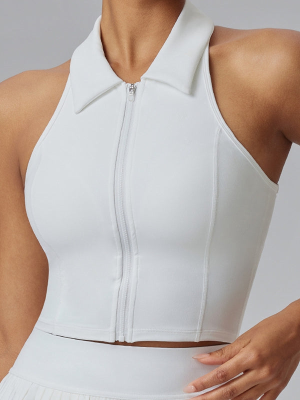 Zipper Lapel Tank