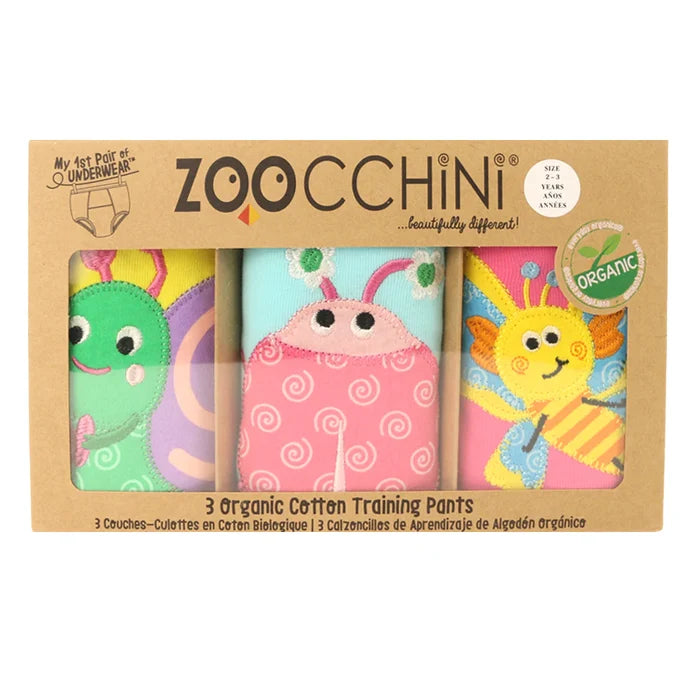Zoocchini - Organic Potty Training Pants 3pk - Garden Creatures