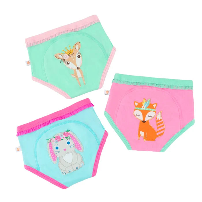 Zoocchini - Organic Potty Training Pants 3pk - Woodland Princess