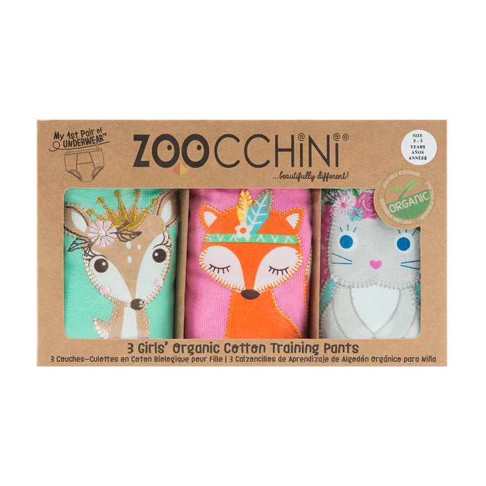 Zoocchini - Organic Potty Training Pants 3pk - Woodland Princess