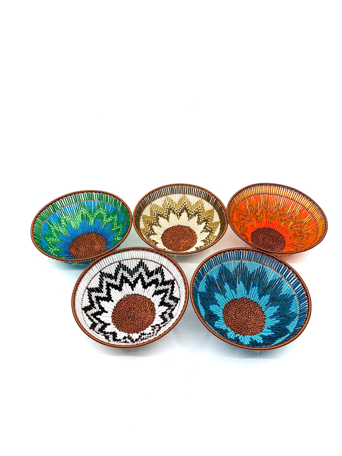 Zulu Beaded Tulip Bowls