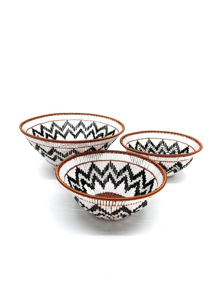 Zulu Beaded Tulip Bowls