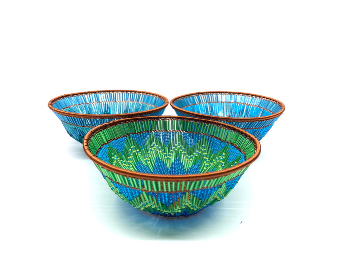 Zulu Beaded Tulip Bowls