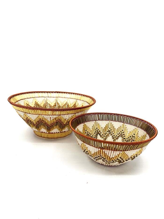 Zulu Beaded Tulip Bowls